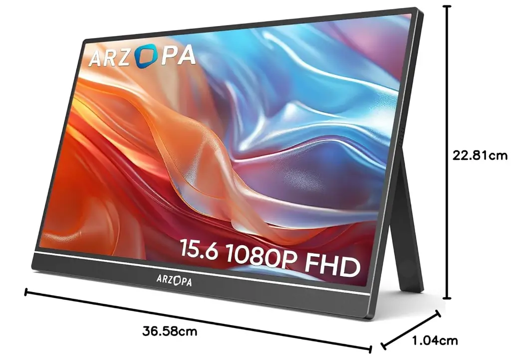 15,6” 1920 x 1080 FHD IPS Laptop Displays con supporto, secondo schermo